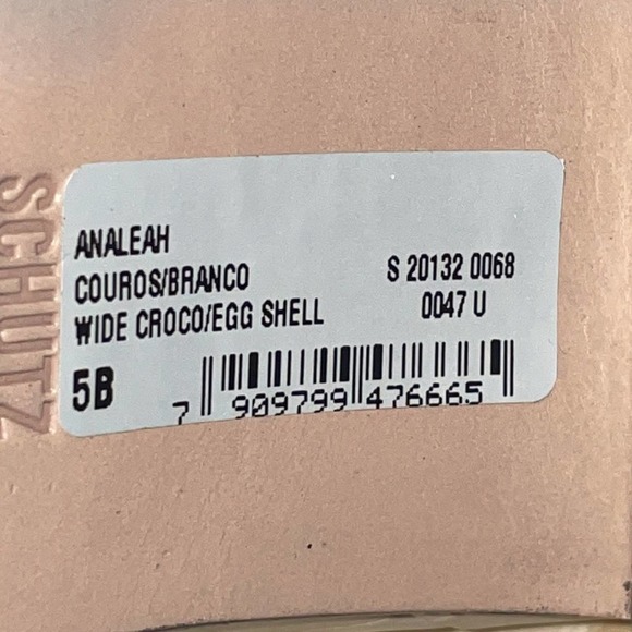 Schutz Analeah Egg Shell Croc Boots - Picture 11 of 13